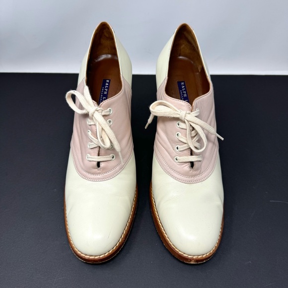 RALPH LAUREN COLLECTION 2005 derby lace tie heels, made in Italy, size 10 - Picture 7 of 16